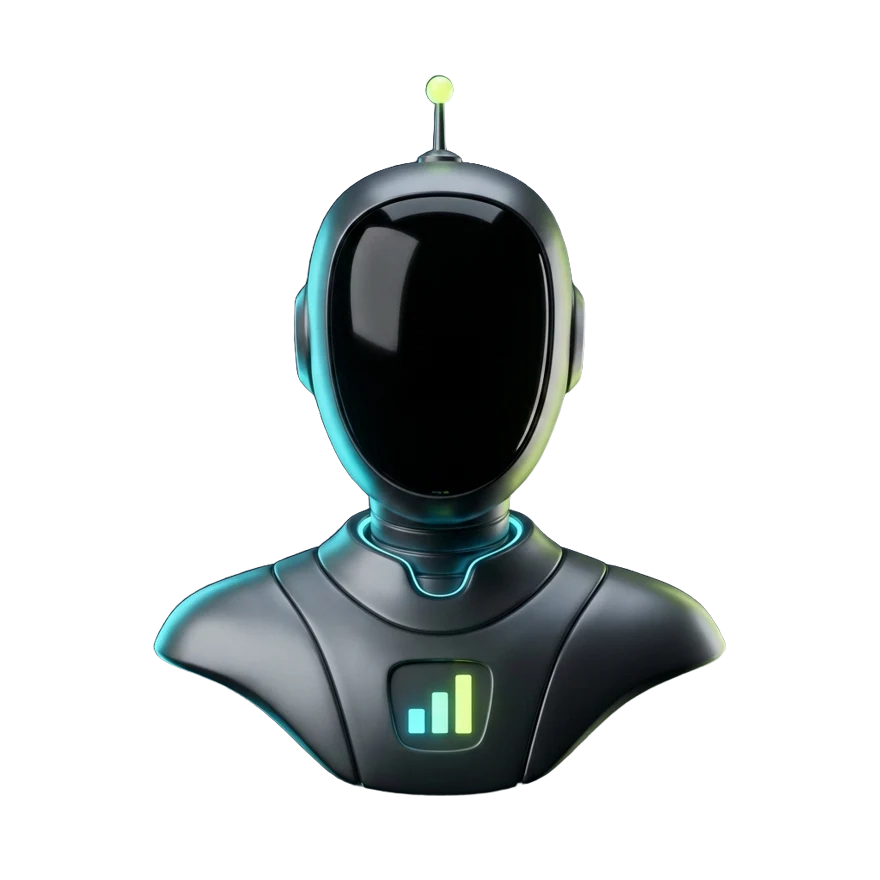 Vezetői asszisztens — 3D robotfigura